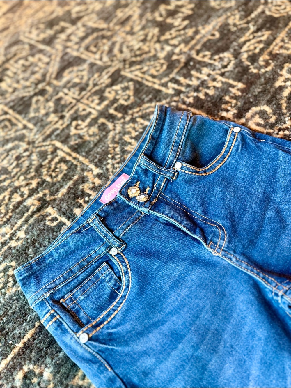 Girls' Blue Denim Jeans - Comfortable Kids Stretch Jeans